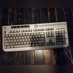 HP Metallic Silver and Black Keyboard